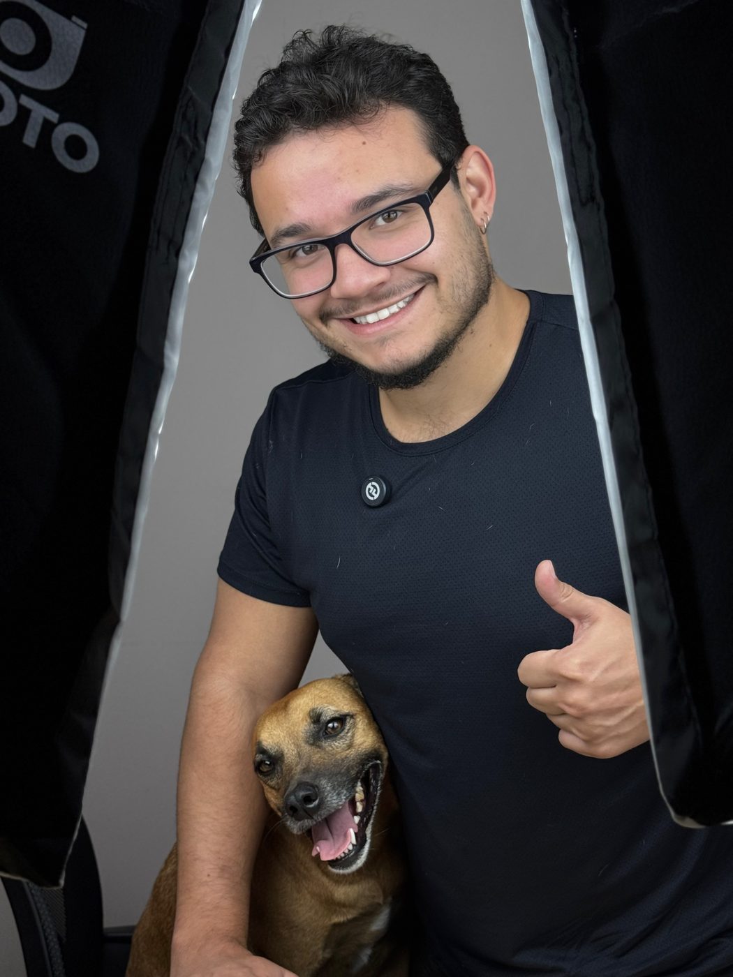 Lucas com seu cão