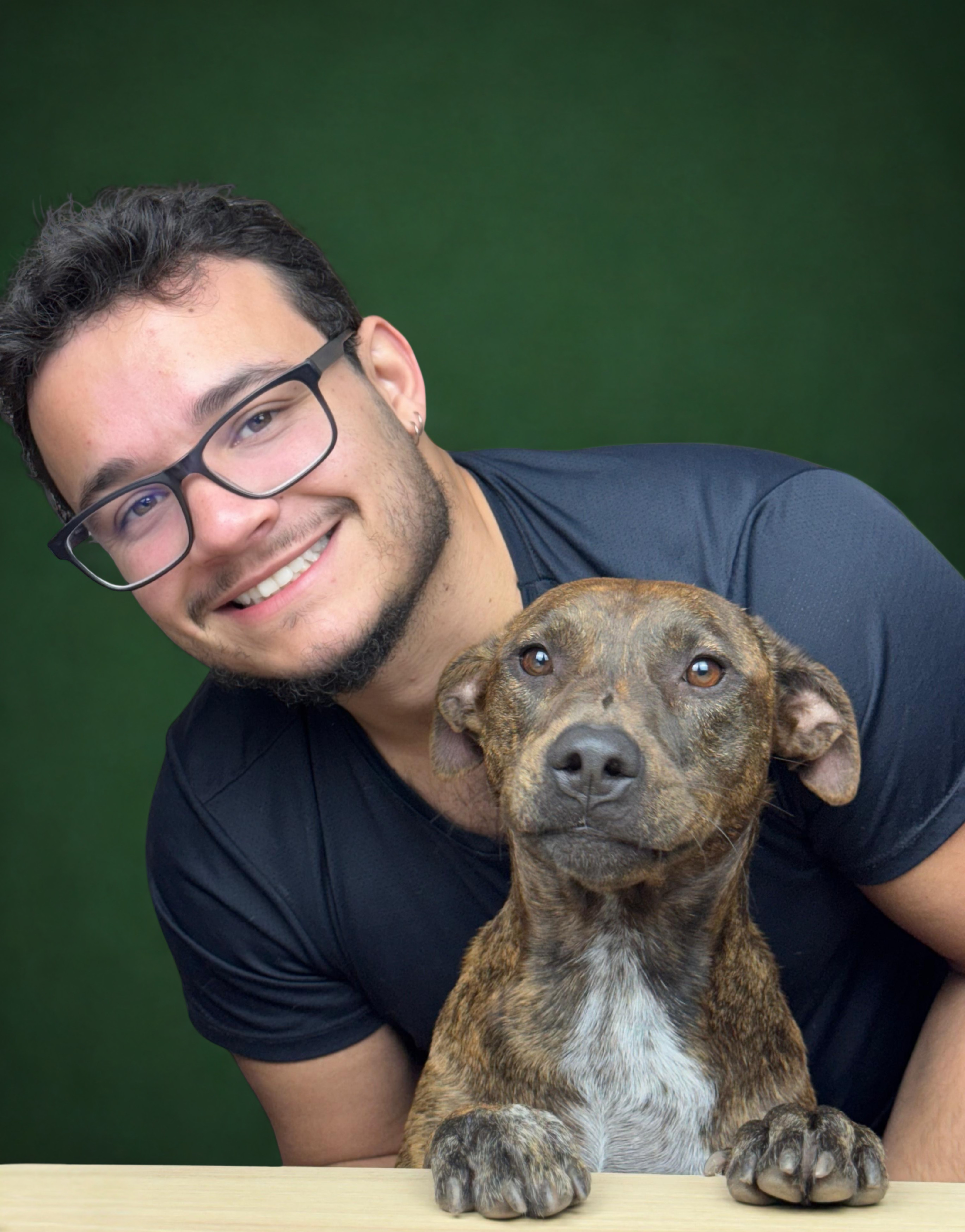 Lucas com seu cão